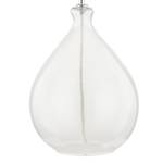 Lampe Loster Verre / Coton - Marron clair - 1 ampoule - Blanc