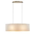 Hanglamp Son Textielmix/ijzer - 2 lichtbronnen - Grijs / Wit