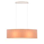 Hanglamp Son Textielmix/ijzer - 2 lichtbronnen - Donkerbruin/wit