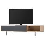 Tv-meubel Kinna deels massief eikenhout/staal - eikenhout/antracietkleurig
