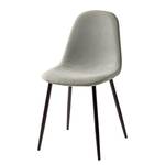 Chaises Yoyce (lot de 2) Tissu / Acier - Noir - Gris clair