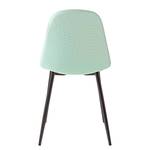 Chaises Yoyce (lot de 2) Tissu / Acier - Noir - Vert menthe