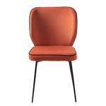 Gestoffeerde stoelen Adeele (set van 2) fluweel/staal - zwart - Terracotta