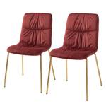 Chaises Lillu (lot de 2) Velours / Acier - Rouge