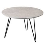 Table basse Kess Imitation marbre gris clair / Noir