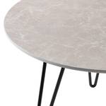 Table basse Kess Imitation marbre gris clair / Noir