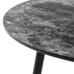 Table d'appoint Kitt L Imitation granite noir / Noir