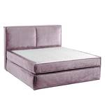 Premium boxspring KINX fluweel - 180x200 cm - Velours Fraya: Mauve - 180 x 200cm - H2 zacht - 130cm