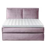 Premium Boxspringbett KINX Samt Fraya: Mauve - 180 x 200cm - H2 - 130 cm