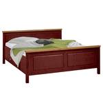 Massief houten bed Bergen massief grenenhout - Rood grenenhout/Loogkleurig grenenhout - 180 x 200cm