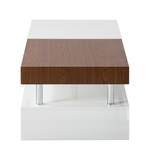 Table basse Smithers Imitation noyer / Blanc brillant