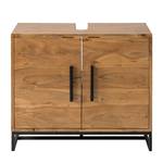 Mobile base per lavabo Woodson Acacia massello/ferro - Acacia Marrone chiaro