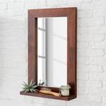 Miroir Woodson Acacia massif / Fer - Acacia brun