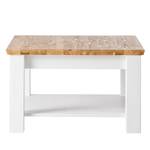 Table basse Ummanz Pin massif - Pin miel / Pin blanc - Pin blanc - 75 x 75 cm