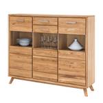 Highboard Vikran Deels massief wild eikenhout - wild eikenhout