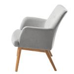 Fauteuil Joreen III Geweven stof - Lichtgrijs