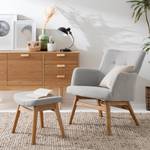 Fauteuil Joreen III Geweven stof - Lichtgrijs