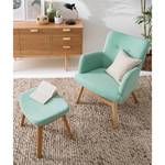 Fauteuil Joreen III Geweven stof - Mintkleurig