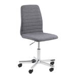 Chaise de bureau pivotante Eiby Tissu / Chrome - Gris / Chrome - Gris