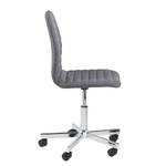 Chaise de bureau pivotante Eiby Tissu / Chrome - Gris / Chrome - Gris