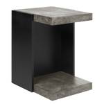 Table d'appoint Lande Imitation béton / Noir