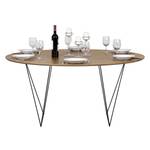 Table Mecosta Métal - Noyer / Noir - Diamètre : 150 cm