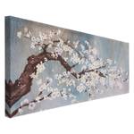 Impression d’art Tulsa Multicolore - En partie en bois massif - 100 x 40 x 3.5 cm