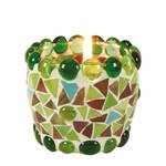 Mosaik-Teelichtschale Piacenza (2er Set) Keramik / Glas - Mehrfarbig