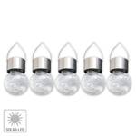 LED-Solar Pendelleuchte Carpi (5er Set) Glas / Metall - Silber
