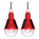 LED-Solar Pendelleuchte Sora (2er Set) Acrylglas - Rot