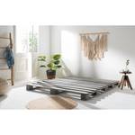 Palettenbett Smood Kiefer massiv - grau gebeizt - 180 x 200 cm - Grau - 180 x 200cm