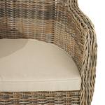 Chaise de jardin Lambrini Polyrotin / Tissu - Beige