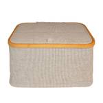 Boîte de rangement en tissu Calen Tissus / Rotin - Beige / Rotin - Hauteur : 16 cm