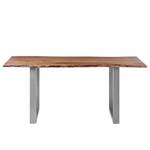 Eettafel Kapra Massief acaciahout - acaciahout/zilverkleurig - 180 x 90 cm - Zilver