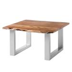 Table basse en bois massif KAPRA Acacia massif /Métal - Acacia - Largeur : 80 cm