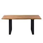 Table Kapra Acacia massif / Métal - 180 x 90 cm - Noir