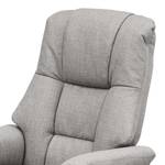 Relaxfauteuil Carreto met hocker Vlakweefsel - lichtgrijs/zilverkleurig