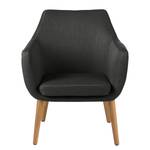 Fauteuil Nicholas geweven stof - Antraciet