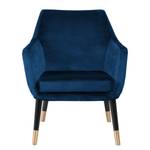 Fauteuil NICHOLAS Velours - Bleu marine