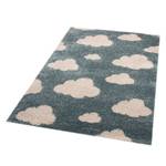 Tapis enfant Clouds Louis Fibres synthétiques - Bleu / Crème