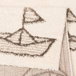 Kinderteppich Paper Boat Sammy Kunstfaser - Cremeweiß /  Braun