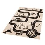 Tapis enfant Road Map Charly Fibres synthétiques - Beige / Noir