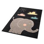 Kindervloerkleed Elephant Jumbo kunstvezels - zwart/lichtgrijs
