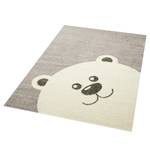 Kinderteppich Teddy Bear Toby Kunstfaser - Grau / Beige