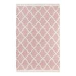 Hoogpolig vloerkleed Pearl kunstvezels - honingkleurig/wit - Babyroze - 160 x 230 cm