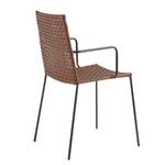 Chaises de jardin Blast (lot de 4) Acier /Imitation cuir - Marron