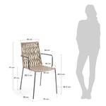 Gartenstuhl Bettie (4er-Set) Stahl / Kunststoff - Beige