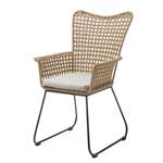 Gartenstuhl Samira Stahl / Polyrattan - Beige