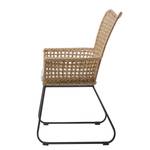 Gartenstuhl Samira Stahl / Polyrattan - Beige