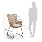 Chaise de jardin Samira Acier / Polyrotin - Beige